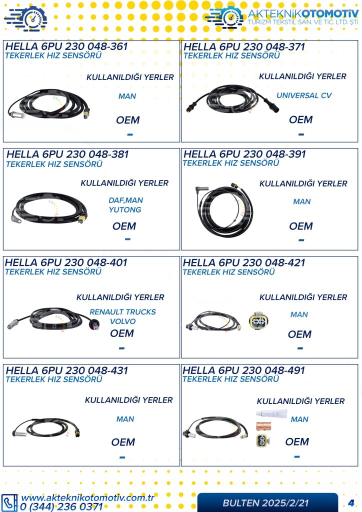 Hella NOx Sensörleri